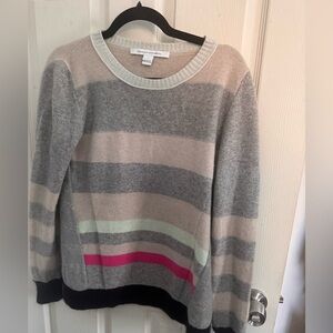 Diane von Furstenberg Beth Stripe Cashmere Sweater Size Large